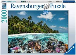 Пазл Ravensburger 2000 деталей: Погружение на Мальдивах