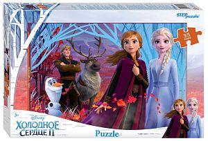 Пазл Step puzzle  35 деталей: MAXI Холодное сердце - 2 (Disney)