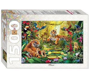 Пазл Step puzzle 1500 деталей: В джунглях
