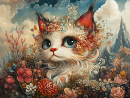 Пазл Алма деревянный 1000 деталей. Пушистые создания. Сказочный кот