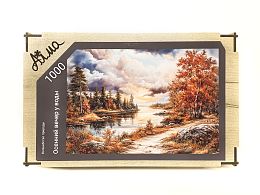 Пазл деревянный Алма 1000 деталей. Волшебство природы. Осенний вечер у воды.