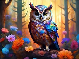 Пазл деревянный Алма 300 деталей Самые яркие. Сова №1