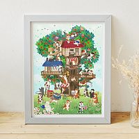 Пазл Pintoo 1200 деталей: Ньянсонги. Цветное кошачье дерево