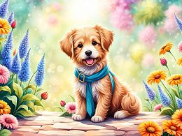 Пазл деревянный Алма 300 деталей  Пушистые создания. Щенок  №8