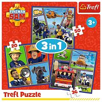 Пазл Trefl 20#36#50 деталей: День пожарного Сэма