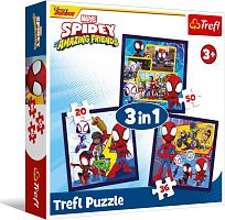 Пазл Trefl 20#36#50 деталей: Приключения Спайдея и друзей