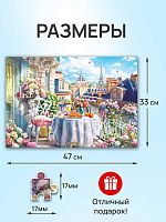 Пазл Рыжий Кот 500 деталей: Завтрак на балконе в Париже