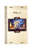 Пазл деревянный Алма 300 деталей Пушистые создания. Котенок №3