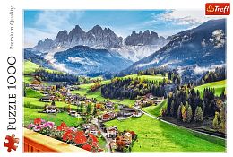 Пазл Trefl 1000 деталей: Святая Магдалена. Доломитовые Альпы, Италия