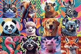 Пазл Trefl 300 деталей: Забавные портреты животных