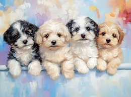 Пазл Алма мини 150 деталей. Щенячий квартет