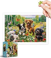 Пазл Pintoo 600 деталей: Забавные щенки