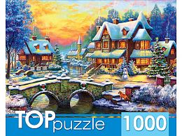 Пазл TOP Puzzle 1000 деталей: Зимняя деревня