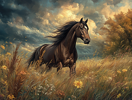 Пазл Алма деревянный 1000 деталей. Лошади. Ветер степей