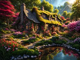 Пазл деревянный Алма 500 деталей Сказочные домики. Коттедж в горах