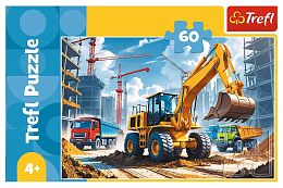 Пазл Trefl 60 деталей: Экскаватор-погрузчик
