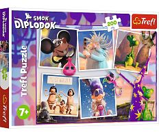 Пазл Trefl 200 деталей: Приключения дракона Диплодока