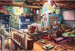 Пазл деревянный Trefl 500 +1 деталей: Сокровища на чердаке