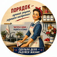 Пазл Алма деревянный круглый 142 детали. Винтажная коллекция. Сделал дело - радуйся жизни