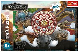 Пазл Trefl 100 деталей: Драконы в действии