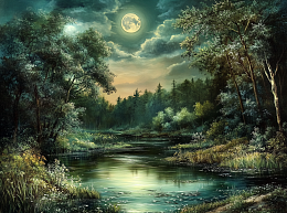 Пазл Алма мини 150 деталей. Ночное болото