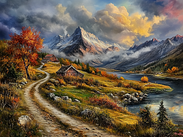 Пазл Алма деревянный 500 деталей. Волшебство природы. Тропа к озеру