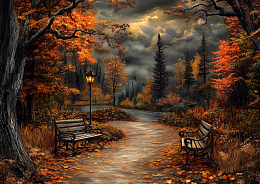 Пазл деревянный Алма 1000 деталей Волшебство природы. Очарование осени