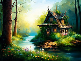 Пазл деревянный Алма 300 деталей Сказочные домики. Домик №1