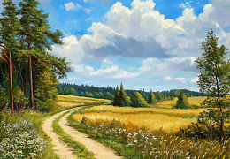 Пазл Алма деревянный ПРЕМИУМ 1000 деталей. Волшебство природы. Путь через луг