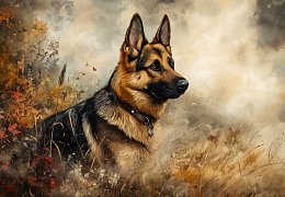 Пазл деревянный Алма 1000 деталей. Пушистые создания. Немецкая овчарка