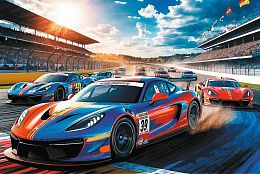 Пазл Trefl 100 деталей: Автогонки