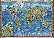 Пазл Heye 2000 деталей: Географическая карта Земли