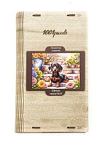 Пазл деревянный Алма 500 деталей Пушистые создания. Щенок таксы