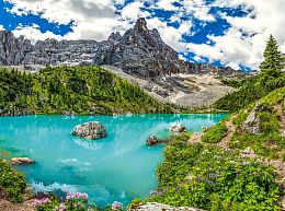 Пазл Castorland 2000 деталей: Озеро Сорапис, Альпы, Италия