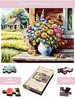 Пазл деревянный Алма 500 деталей Цветы и натюрморты. Большой полевой букет