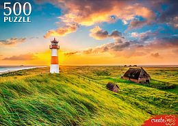 Пазл Рыжий Кот 500 деталей: Маяк на закате