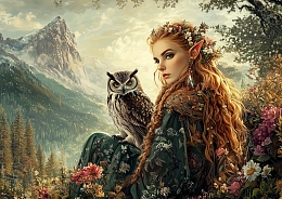 Пазл деревянный Алма 1000 деталей Сказочный мир. Взгляд эльфа