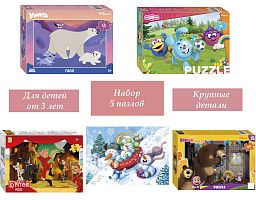 Набор Step Puzzle для детей 5 шт 35 деталей: Мультфильмы-15