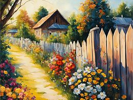 Пазл деревянный Алма 300 деталей Домик в деревне. Деревня №1