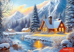 Пазл Рыжий Кот 500 деталей: Зимний пейзаж