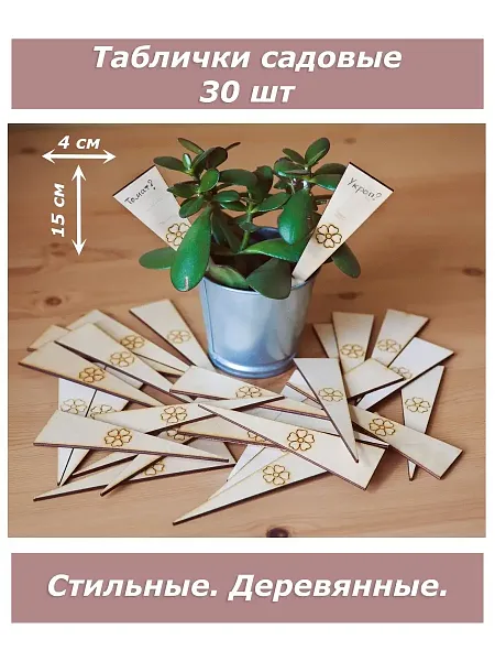Табличка деревянная 30 шт