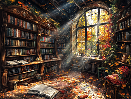 Пазл деревянный Алма 500 деталей. Странное время. Заброшенная библиотека.