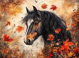 Пазл Алма мини 150 деталей. Портрет лошади