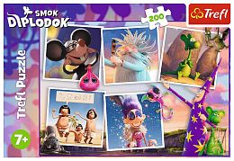 Пазл Trefl 200 деталей: Приключения дракона Диплодока