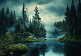 Пазл Алма ПРЕМИУМ деревянный 1000 деталей. Волшебство природы. Застывшая тишина