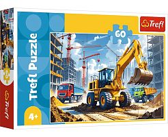 Пазл Trefl 60 деталей: Экскаватор-погрузчик