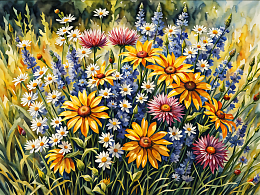 Пазл деревянный Алма 500 деталей Цветы и натюрморты. Полевой букет