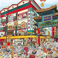 Пазл Pintoo 900 деталей: Синдзи Ямамото. Чайнатаун