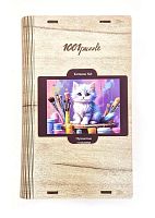 Пазл деревянный Алма 300 деталей  Пушистые создания. Котенок №6