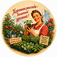 Пазл Алма деревянный круглый 142 детали. Винтажная коллекция. Хорошая рассада
